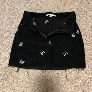 Black corduroy skirt